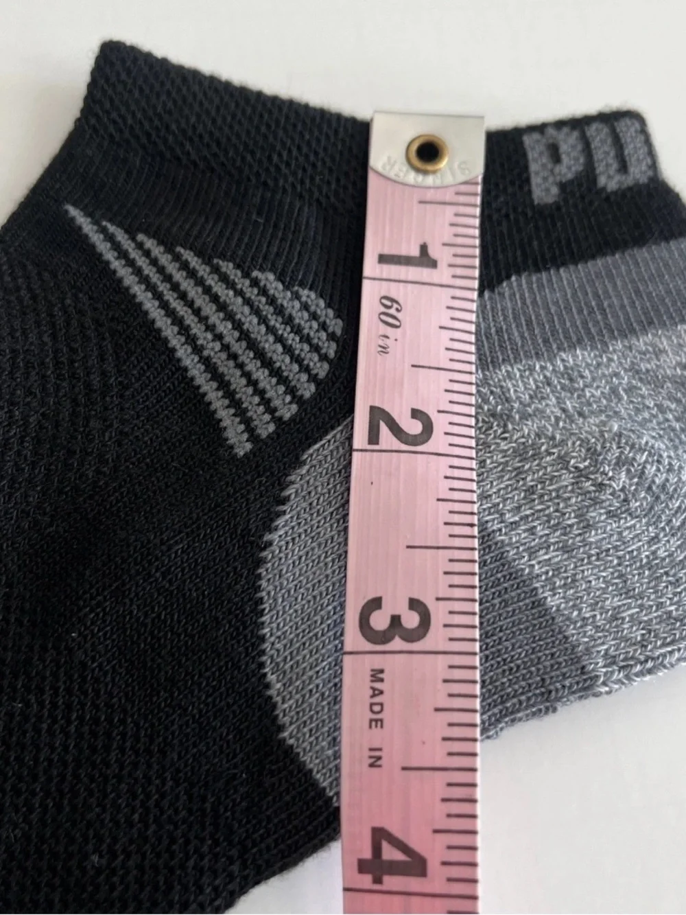 Puma Black and Gray Low-Cut Athletic Socks - 4 Pack